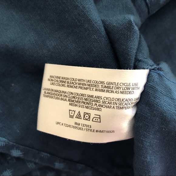 Woolrich Blue Collared Short Sleeve Medium - Picture 6 of 6